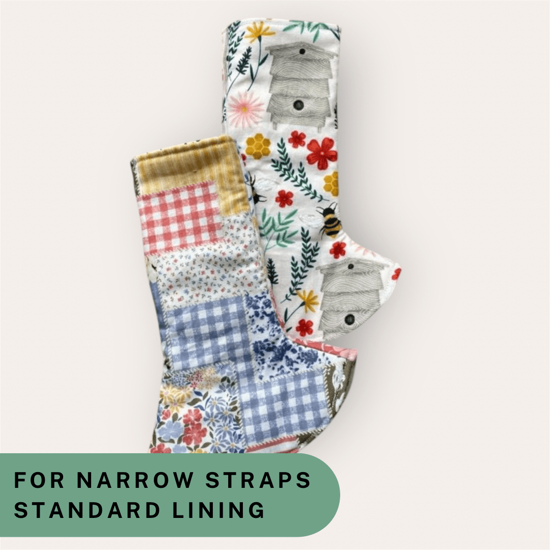 Patchwork and Bees - Narrow Strap Suck Pads with Standard Lining RTS - Timber Stitches