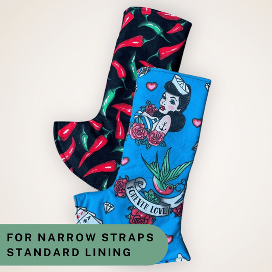 Peppers and Tattoos - Narrow Strap Suck Pads with Standard Lining RTS - Timber Stitches