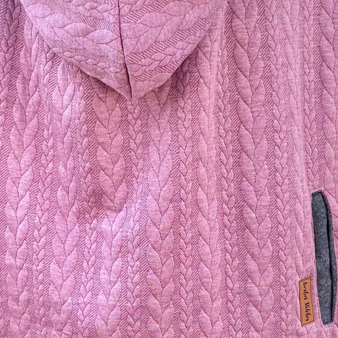 Pink Cable Knit - Sweater Knit Carrier Cover - Timber Stitches