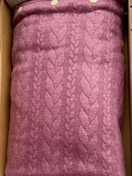 Pink Cable Knit - Sweater Knit Carrier Cover - Timber Stitches
