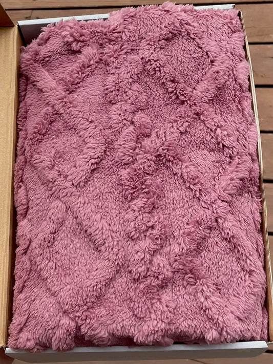 Pink Fluffy Cable - Sweater Knit Carrier Cover - Timber Stitches
