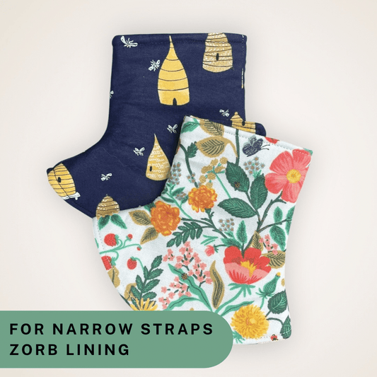 Poppy Fields and Beehives - Narrow Strap Corner Covers with Zorb Lining RTS - Timber Stitches