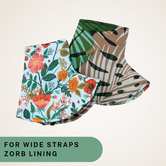 Poppy Fields and Monstera - Wide Strap Corner Covers with Zorb Lining RTS - Timber Stitches