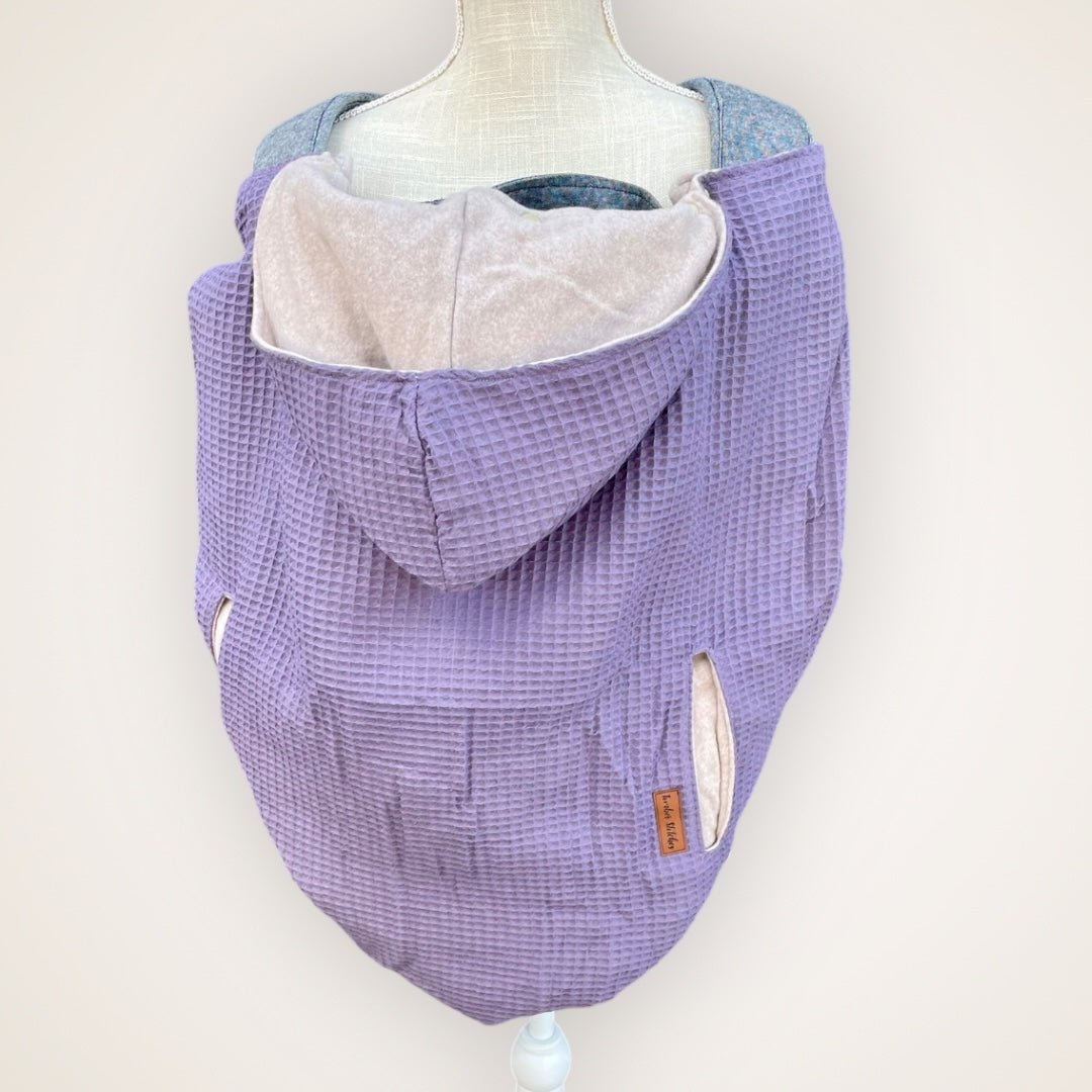 Purple Waffle - Sweater Knit Carrier Cover - Timber Stitches