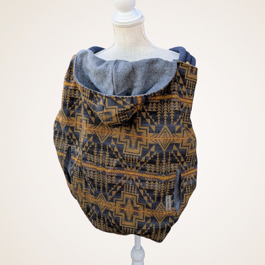 Wool #12 - Wool Jacquard Carrier Cover (Cotton Fleece)