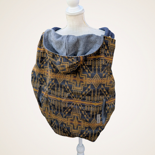 Wool #12 - Wool Jacquard Carrier Cover (Cotton Fleece)