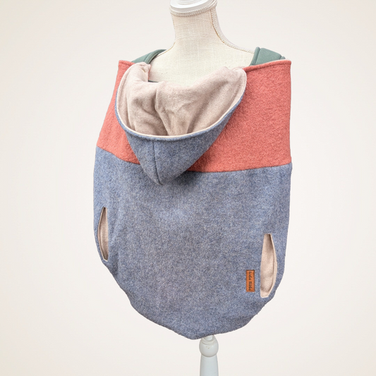 Denim & Rose Colorblock - Boiled Wool Carrier Cover