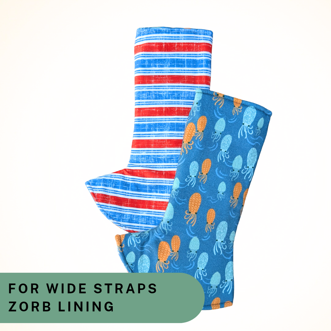 Squids and Flag Stripe - Wide Strap Suck Pads with Zorb Lining RTS