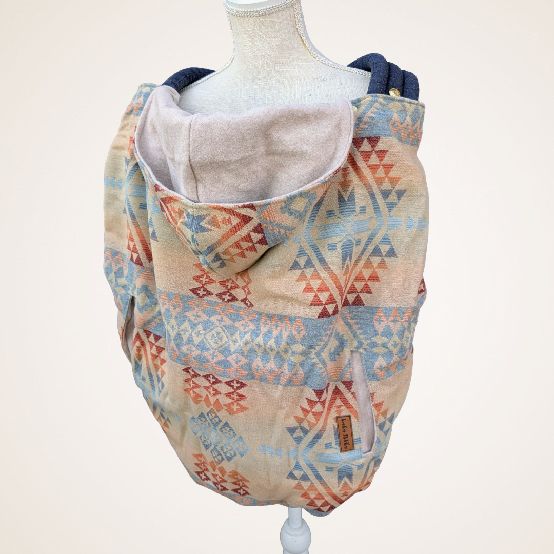 Wool #7 - Wool Jacquard Carrier Cover (Cotton Fleece)