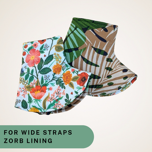 Poppy Fields and Monstera - Wide Strap Corner Covers with Zorb Lining RTS