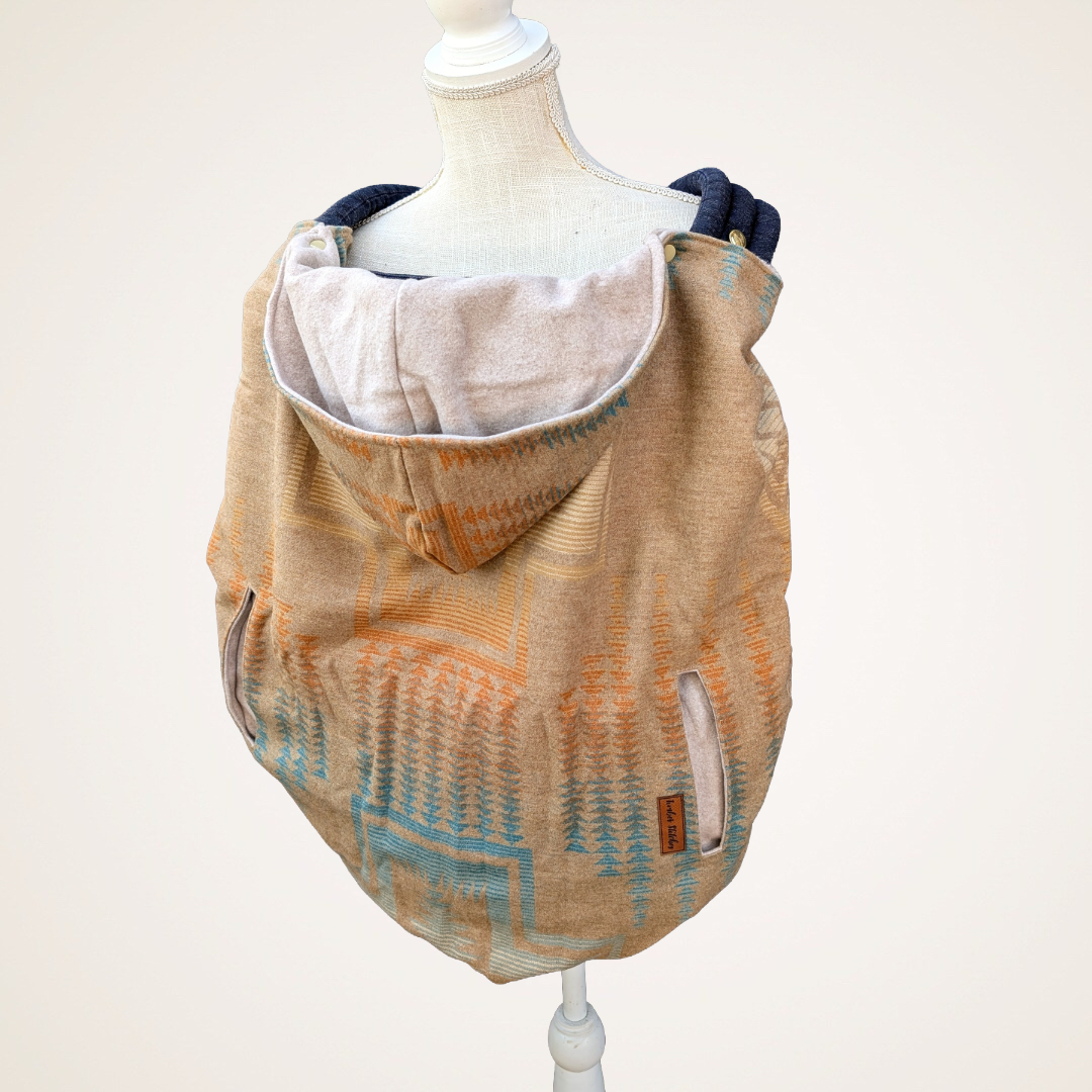 Wool #3 - Wool Jacquard Carrier Cover (Cotton Fleece)