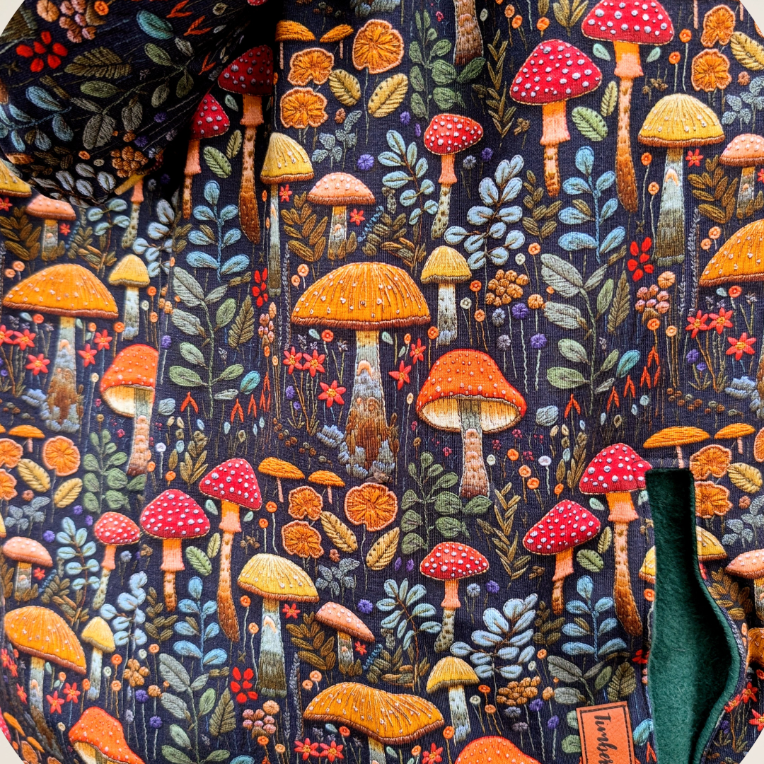 Mushroom Meadow - Organic Cotton Carrier Cover