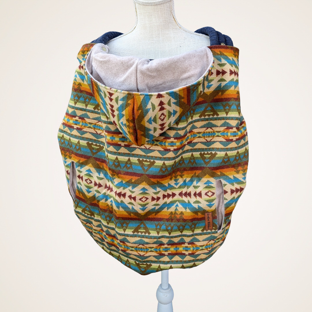 Wool #13 - Wool Jacquard Carrier Cover (Cotton Fleece)