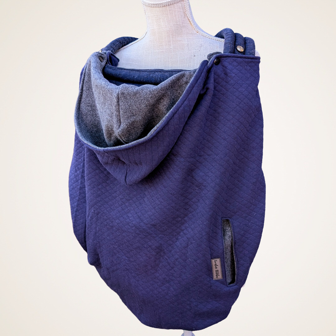 Navy Quilted - Sweater Knit Carrier Cover