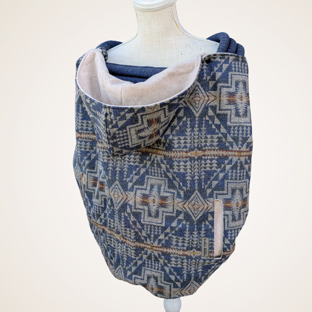 Wool #5 - Wool Jacquard Carrier Cover (Cotton Fleece)