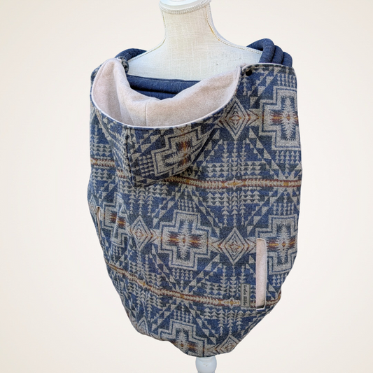 Wool #5 - Wool Jacquard Carrier Cover (Cotton Fleece)