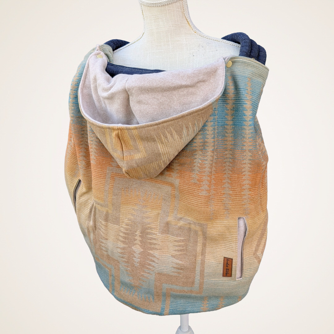 Wool #4 - Wool Jacquard Carrier Cover (Cotton Fleece)