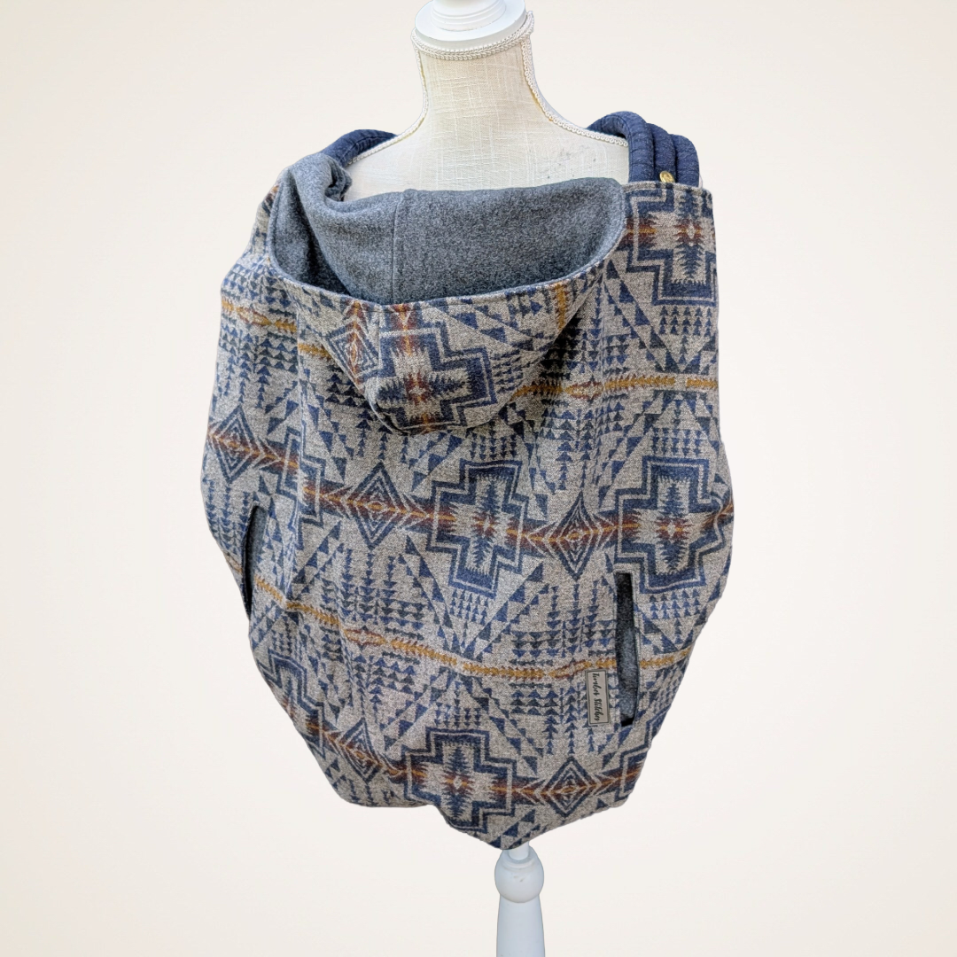Wool #6 - Wool Jacquard Carrier Cover (Cotton Fleece)