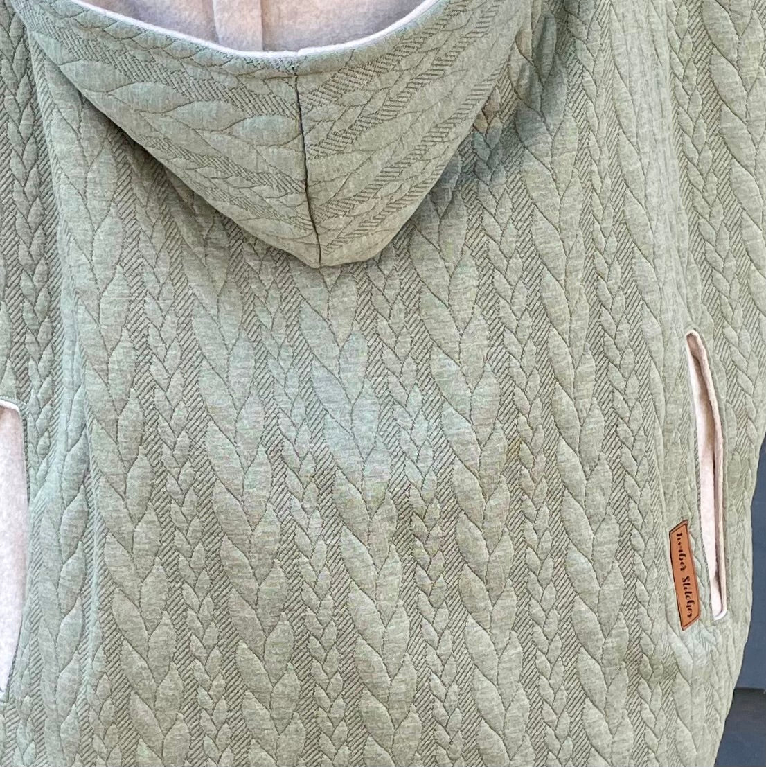 Sage Cable Knit - Sweater Knit Carrier Cover - Timber Stitches