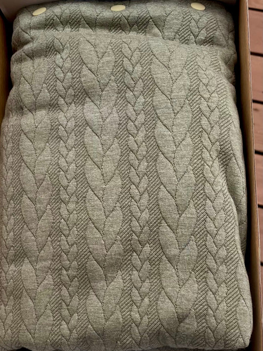 Sage Cable Knit - Sweater Knit Carrier Cover - Timber Stitches