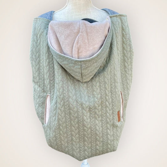 Sage Cable Knit - Sweater Knit Carrier Cover - Timber Stitches