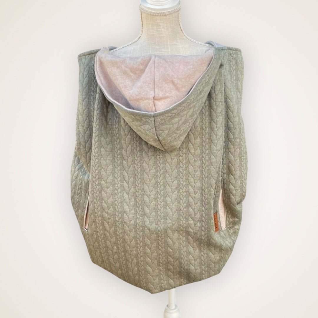Sage Cable Knit - Sweater Knit Carrier Cover - Timber Stitches