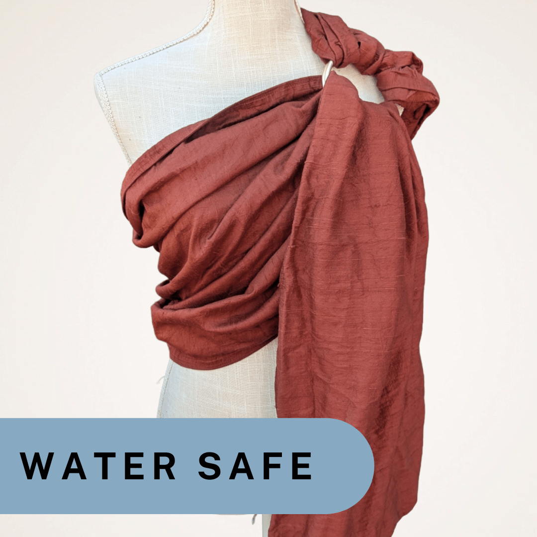 Sakura Bloom Ring Sling in Simple Silk Russet - Baby Carrier for Rent - Timber Stitches