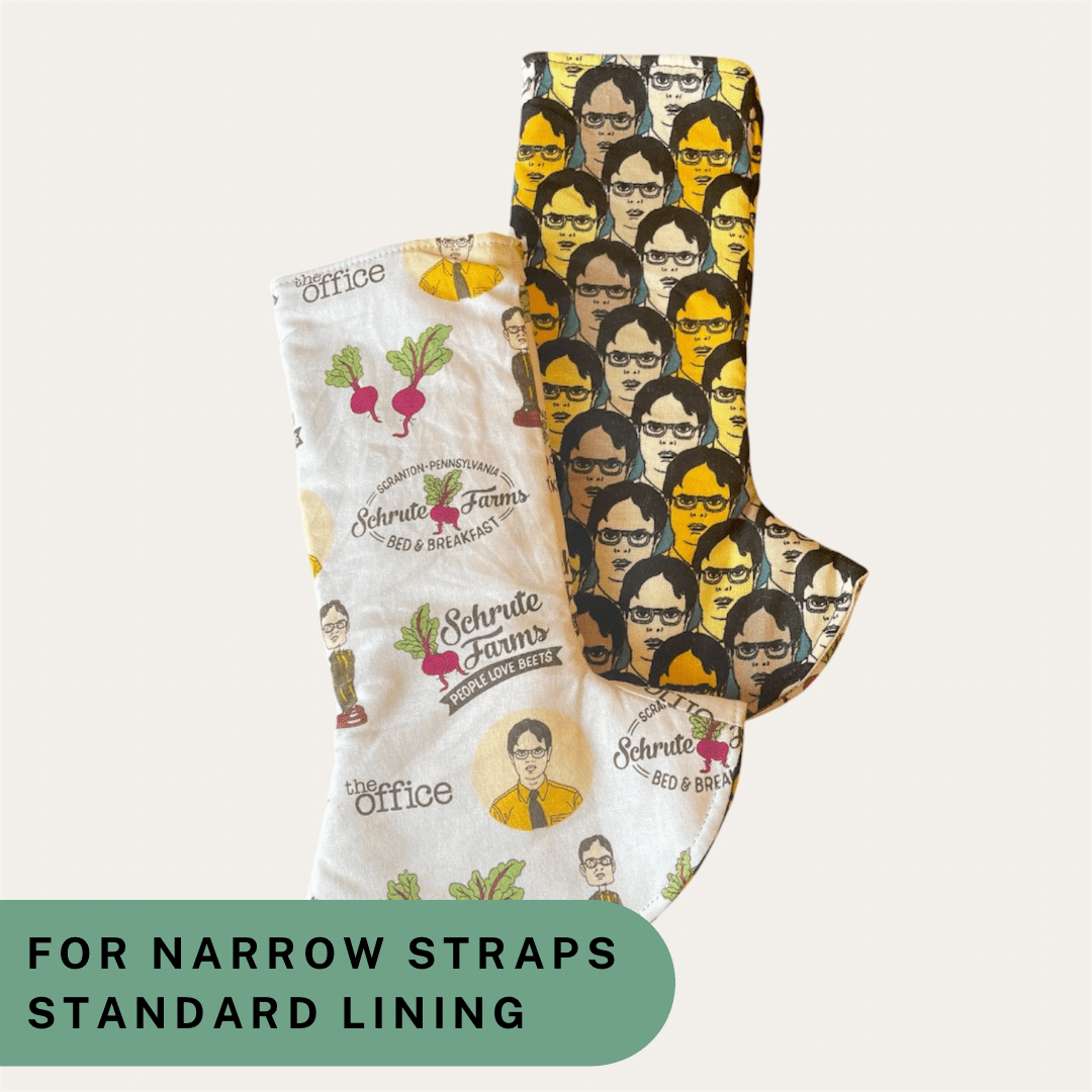Schrute Farms and Dwight - Narrow Strap Suck Pads with Standard Lining RTS - Timber Stitches