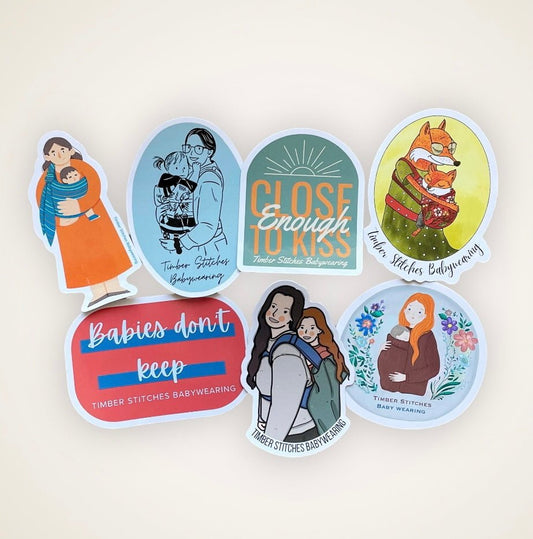 Sticker Bundle - Babywearing Sticker - Timber Stitches