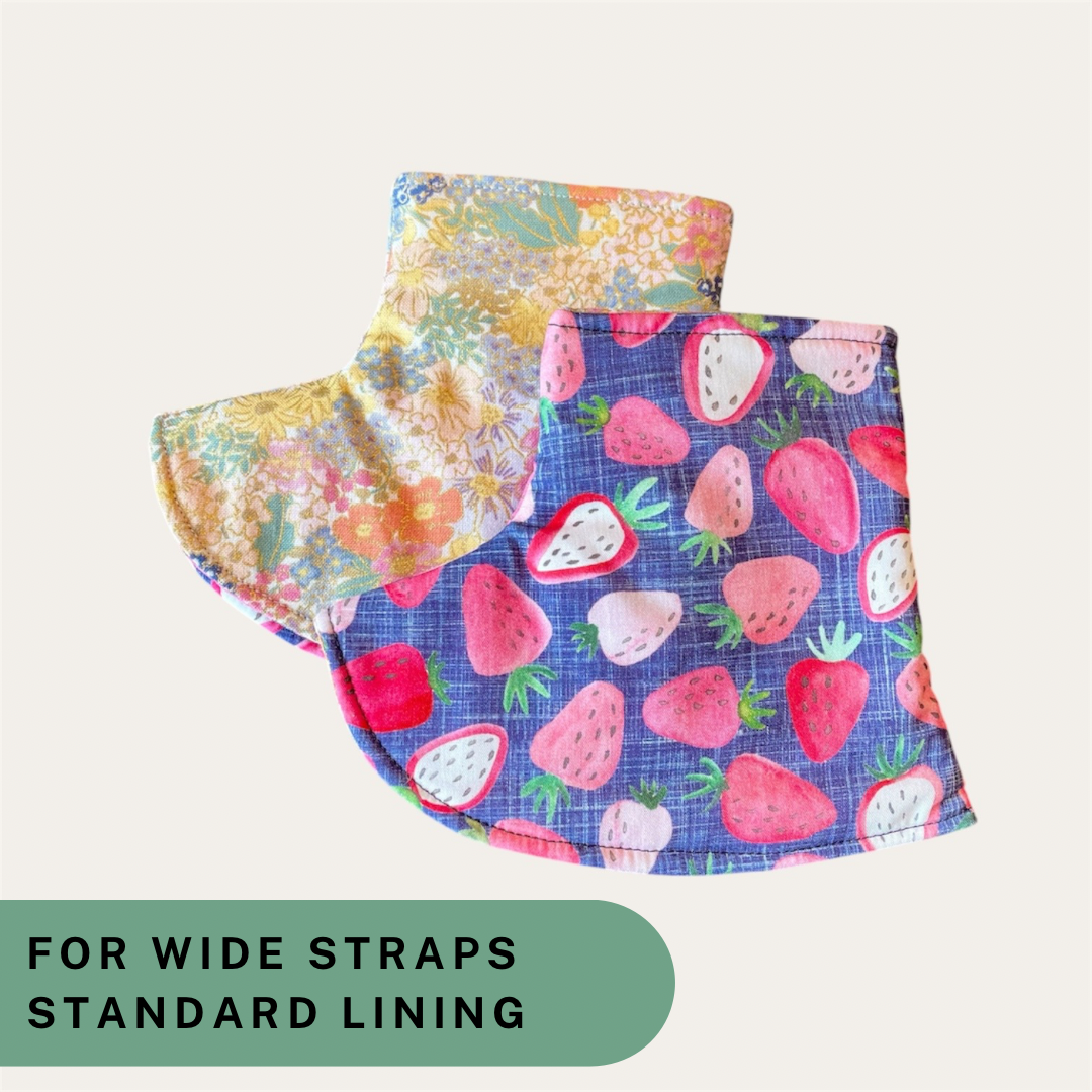 Strawberries and Mimi - Wide Strap Corner Covers with Standard Lining RTS - Timber Stitches