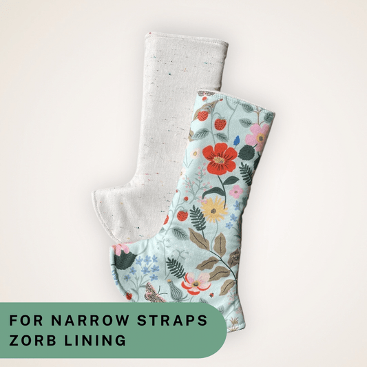 Strawberry Fields and Cake - Narrow Strap Suck Pads with Zorb Lining RTS - Timber Stitches