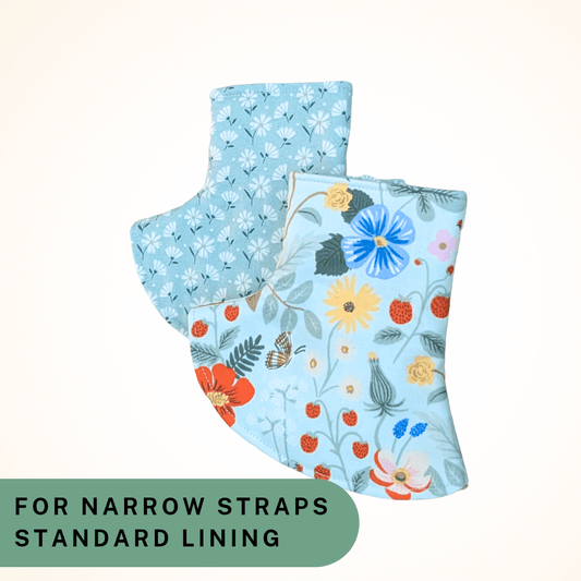 Strawberry Fields and Daisies - Narrow Strap Corner Covers with Standard Lining RTS - Timber Stitches
