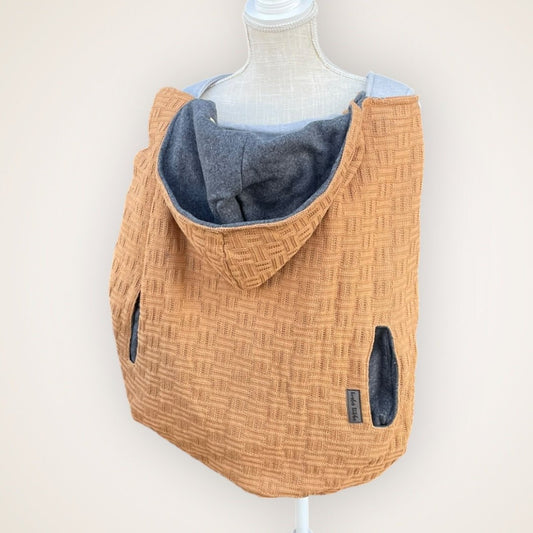 Sunflower Check Knitted - Sweater Knit Carrier Cover - Timber Stitches