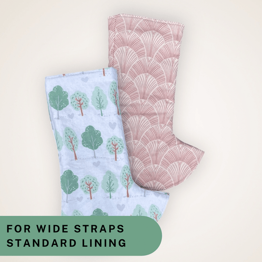 Trees and Art Deco - Wide Strap Suck Pads with Standard Lining RTS - Timber Stitches