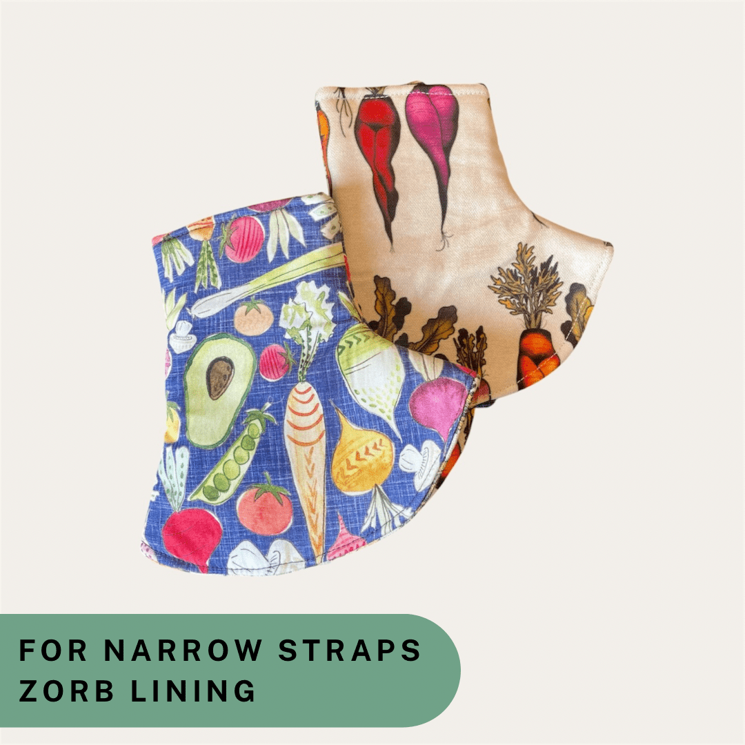 Veggies - Narrow Strap Corner Covers with Zorb Lining RTS - Timber Stitches
