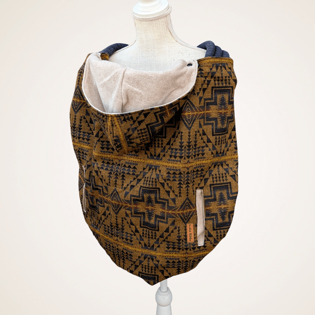 Wool 11 - Wool Jacquard Carrier Cover (Cotton Fleece) - Timber Stitches