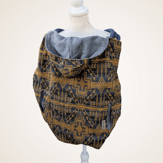 Wool 12 - Wool Jacquard Carrier Cover (Cotton Fleece) - Timber Stitches