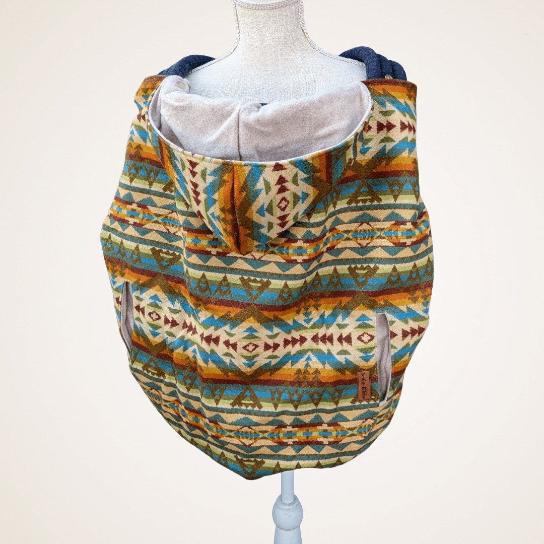 Wool 13 - Wool Jacquard Carrier Cover (Cotton Fleece) - Timber Stitches