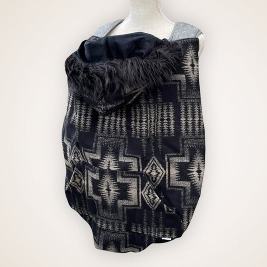 Wool 27 - Fur Trim Wool Carrier Cover - Timber Stitches