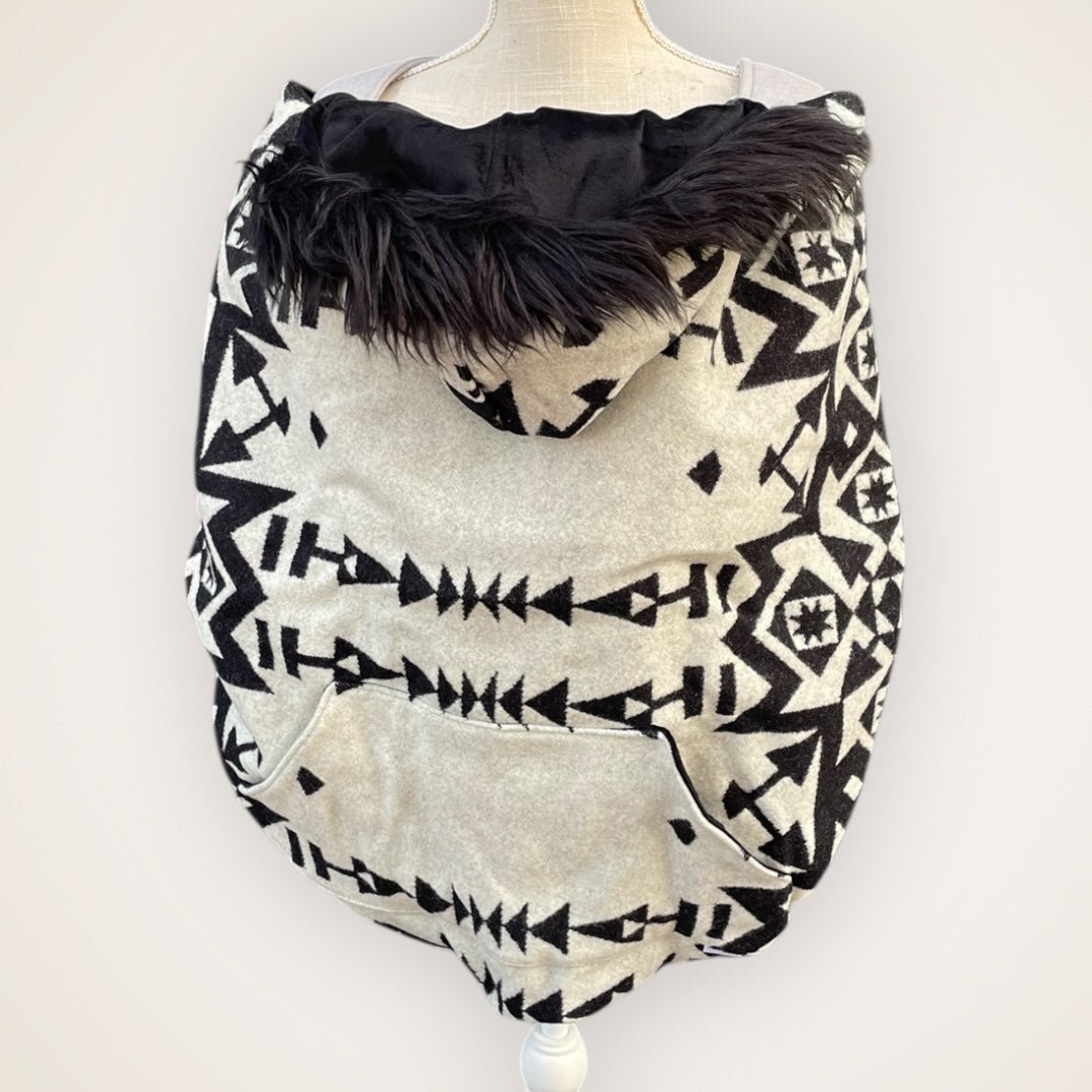 Wool 28 - Fur Trim Wool Carrier Cover - Timber Stitches