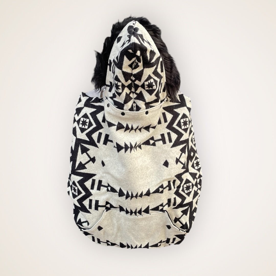 Wool 28 - Fur Trim Wool Carrier Cover - Timber Stitches