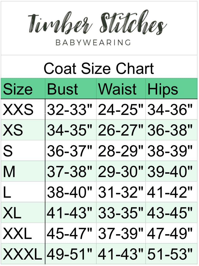 Babywearing Panel - Babywearing Coat Add-On - Timber Stitches