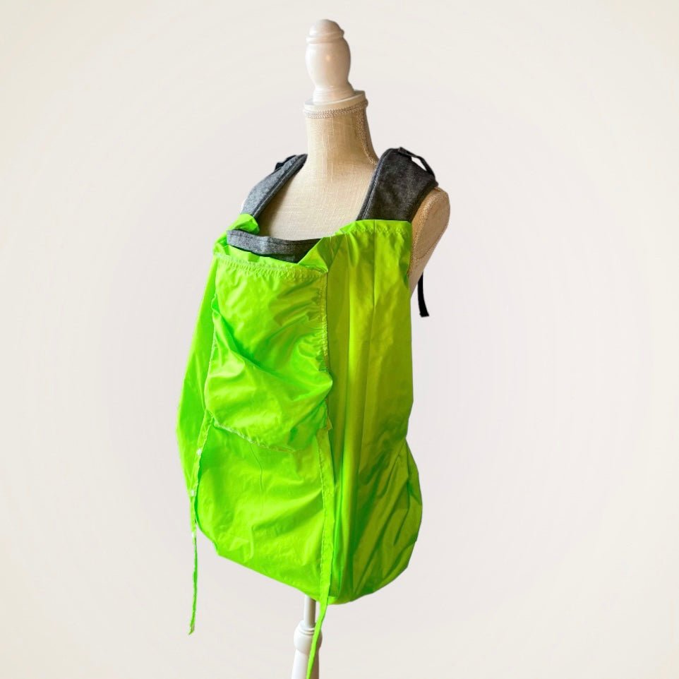 Neon Green - Lightweight Wind&Rain Carrier Cover - Timber Stitches